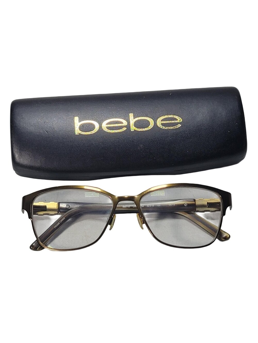 Bebe Eyeglasses Frame BB5153 200 Topaz 52-15 135 with Swarovski Crystals